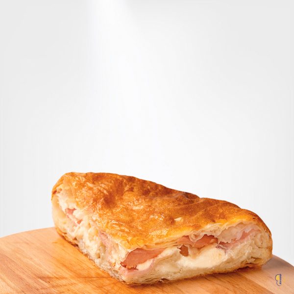 Burek with melted cheese and neck